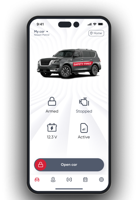 Gazer app vehicle status
